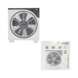 Ventoinha de Mesa Raydan Box Home 30CM/50W com Controlador de 3 Velocidades na Base Branco